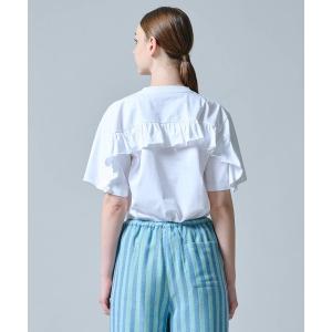 tシャツ ヘビーコットン天竺 バックフリルTシャツ レディース