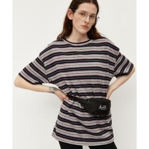 tシャツ マルチボーダーオーバーサイズTEE レディース