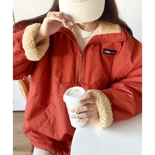 「Java」 ナイロンブルゾン SMALL オレンジ レディース