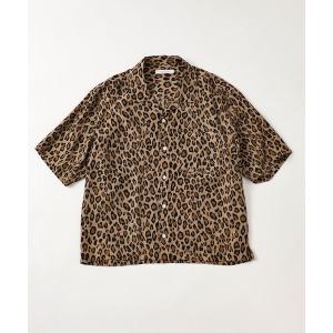 シャツ レーヨン レオパード 半袖 シャツ メンズ
