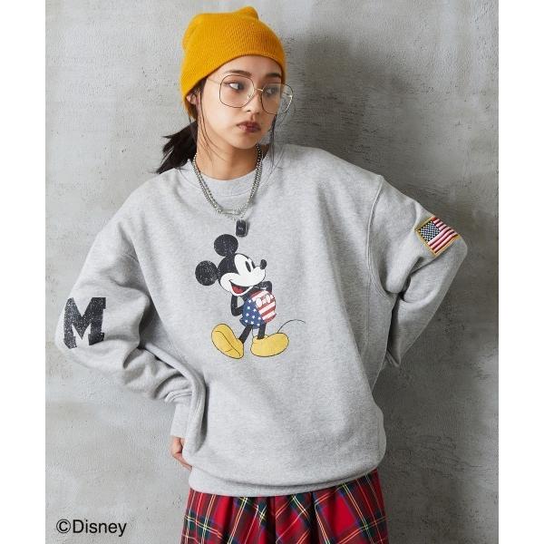 「Disney」 スウェットカットソー M 杢グレー レディース