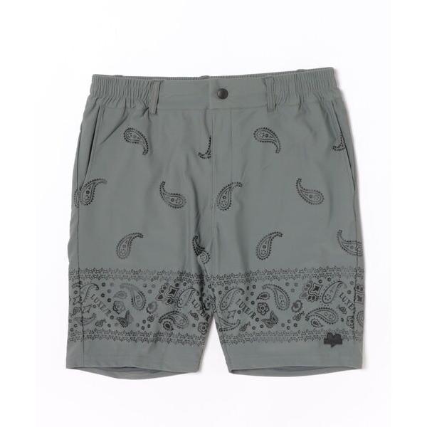 パンツ (RM)「LUXE/R GOLF」ストレッチ スムース 総柄 パンツ ハーフパンツ メンズ ...