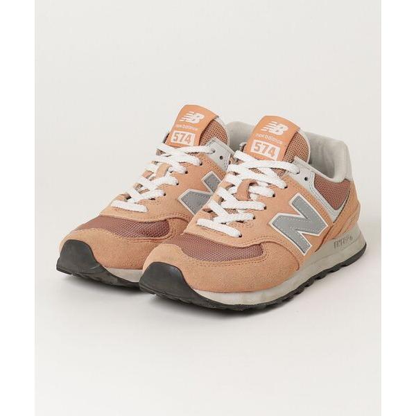 「New Balance」 ローカットスニーカー 23.5cm ベージュ レディース
