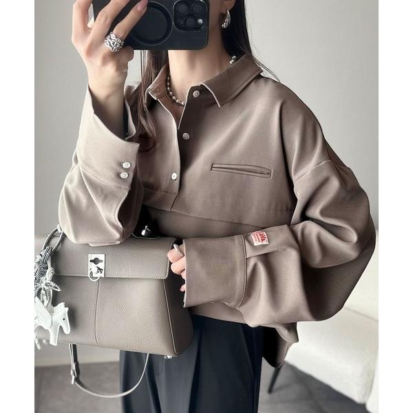 「Java」 長袖シャツ LARGE ベージュ レディース