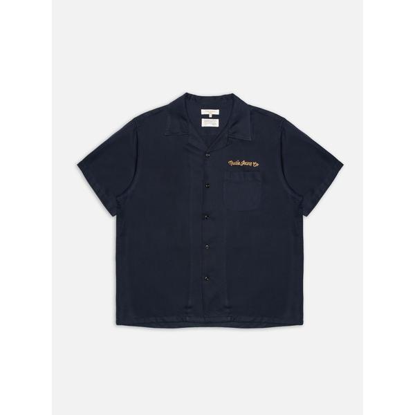 シャツ 半袖 Nudie Jeans/ヌーディージーンズ Arthur Bowling Shirt ...