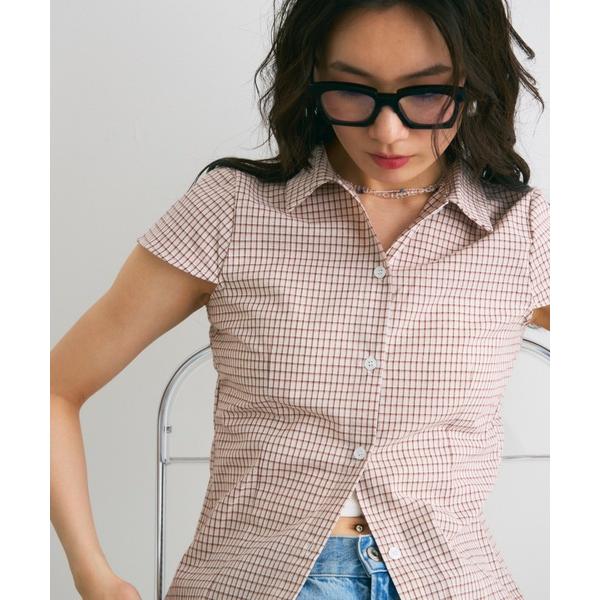 ブラウス シャツ グラフチェックコンパクトクールシャツ レディース