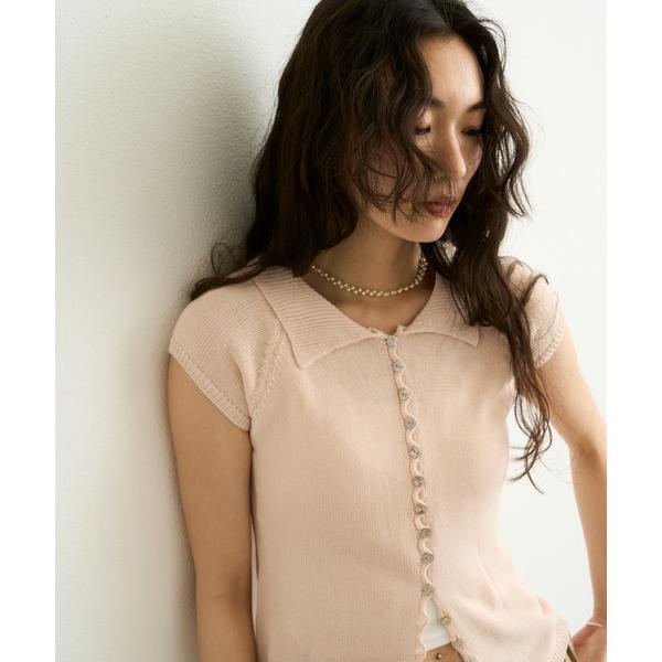 カーディガン リネンライクニットラグランフレンチカーディガン レディース