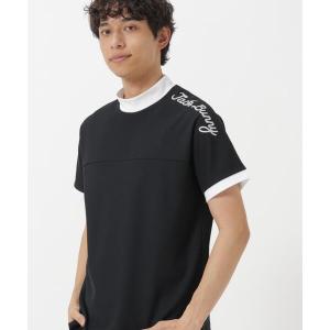 tシャツ レイブロックドライワッフル半袖モックネックカットソー メンズ