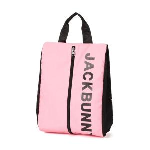 超美品】ジャックバニー シューズケース ネイビー×白 ロゴ刺しゅう