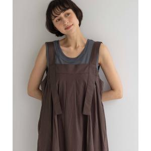 タンクトップ ノースリーブ 「natural by clip」コットンレイヤードタンクSET レディース