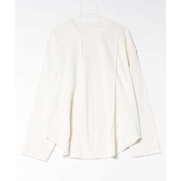 tシャツ 切り替えワッフルトップス レディース