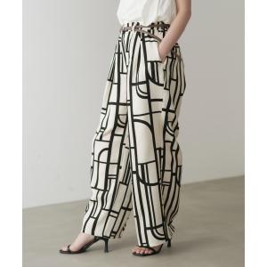 パンツ ブッチャー幾何学柄パンツ レディース