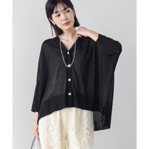 カーディガン UVサラサラBOXシルエット前後差カーディガン レディース