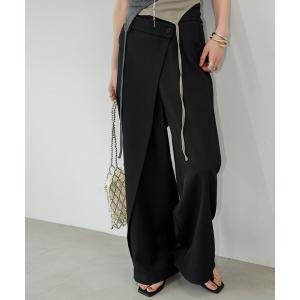 ワイドパンツ パンツ アシンメトリーラップワイドパンツ chw26s193 レディース メンズ