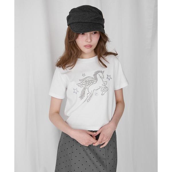 tシャツ 半袖 「Unblend」ラインストーン/アップリケ アソートモチーフ コンパクト半袖Tシャ...