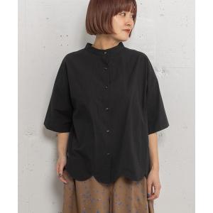 ブラウス シャツ 2way裾スカラップブラウス レディース