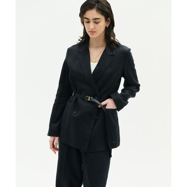 ジャケット テーラードジャケット 「フレンチリネン」ダブルテーラードジャケット レディース