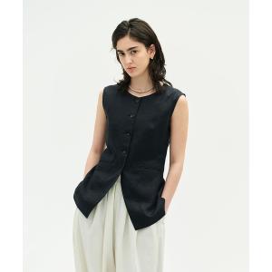ベスト ジレ 「フレンチリネン」フォルムベスト レディース