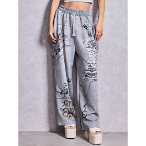 パンツ GYDAデニムsublimation printingパンツ レディース