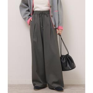 ワイドパンツ スラックス パンツ 「追加2」インタックイージーパンツ レディース