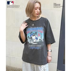tシャツ MLB×PEANUTS 加工ラグランTEE レディース メンズ