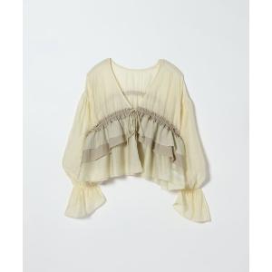 ブラウス シャツ 2WAYシャーリングVブラウス/672060 レディース