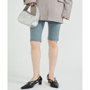 ハーフパンツ パンツ 短パン 「Robert P. Miller」パネルリブ ハーフレギンス バイカーショーツ RM251-2224 レディース