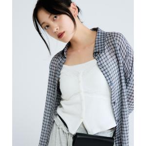 キャミソール リブカットレーストリムキャミ/674725｜ZOZOTOWN Yahoo!店