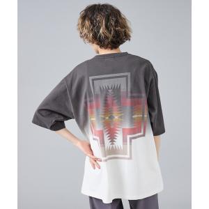 tシャツ 「PENDLETON/ペンドルトン」グラデーション ダイバックプリント Tシャツ / ユニセックス メンズ レディース