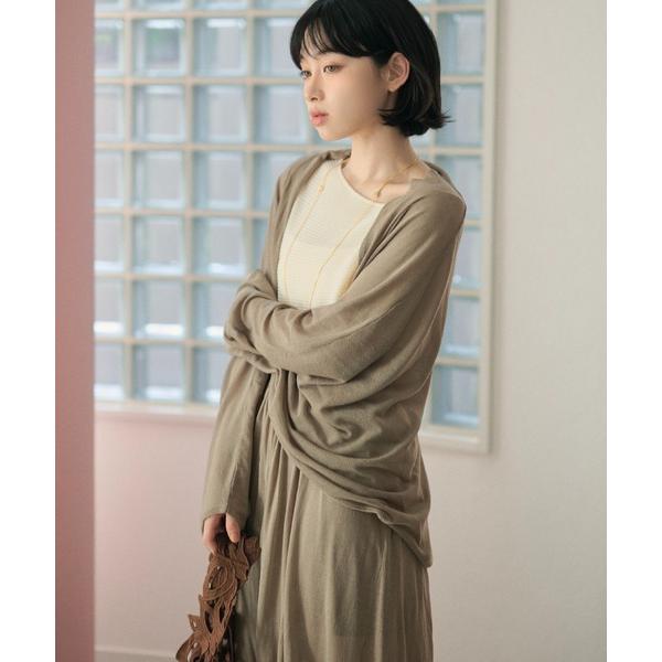カーディガン drape dolman sleeve knit cardigan /ドレープドルマン...