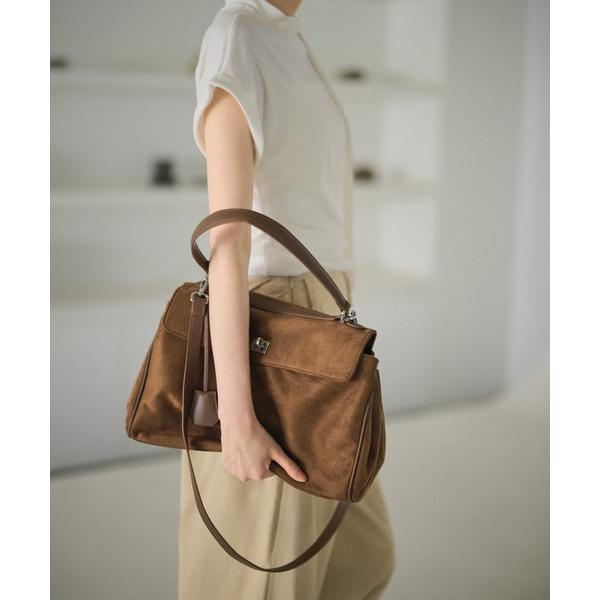 ハンドバッグ 2way suede touch twist buckle bag /2wayスウェー...