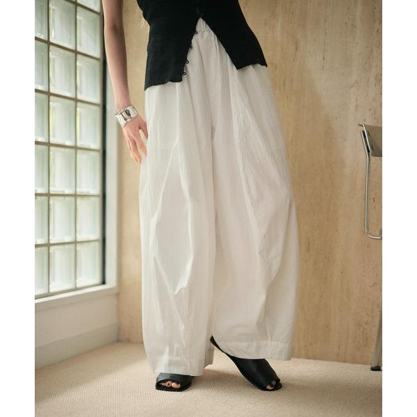 ワイドパンツ パンツ cotton blend cocoon balloon pants /コットン...