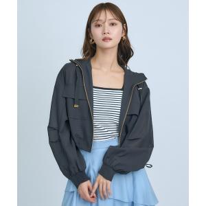 ブルゾン アウター シアーフーディーブルゾン レディース