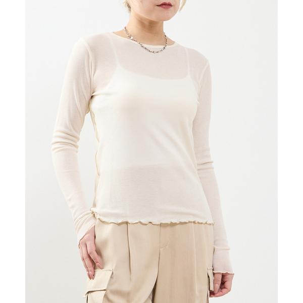 tシャツ 「A_/エース」シアーリブソフトテレコプルオーバー レディース