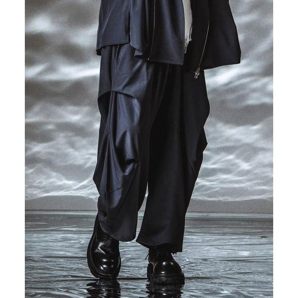 ワイドパンツ パンツ 「NO ID.」Gathered Drape Easy Trousers / ...