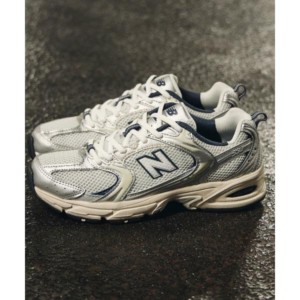 「New Balance」 ローカットスニーカー 24.0cm シルバー メンズ