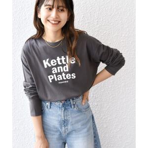 「monmimi」 長袖カットソー ONE SIZE チャコールグレー レディース