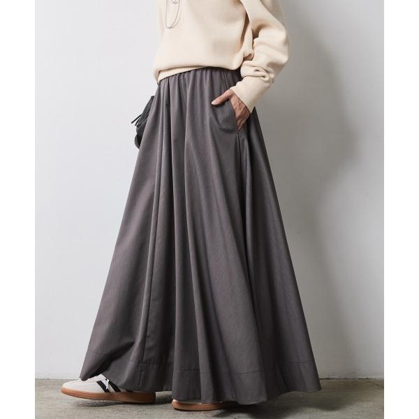 「CHIC STYLE」 ロングスカート L グレー レディース