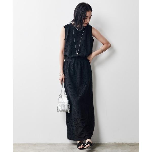 「CHIC STYLE」 ノースリーブワンピース L ブラック レディース