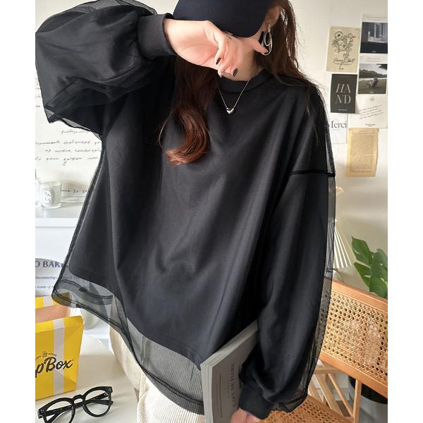 「Java」 長袖カットソー LARGE チャコール レディース