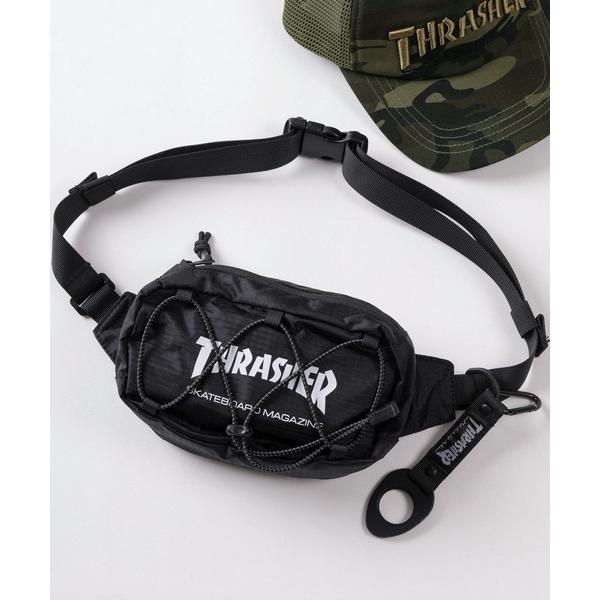 ショルダーバッグ 「79」「THRASHER/スラッシャー」2WAY ブランドロゴ  ミニウエストバ...