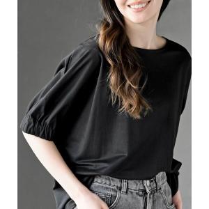 tシャツ 半袖 接触冷感袖ギャザードルマンＴ レディース