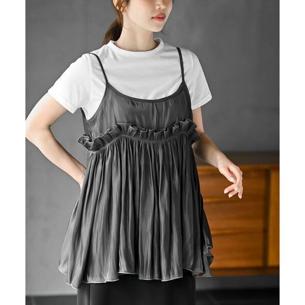 アンサンブル ＴシャツＳＥＴフリルキャミソールアンサンブル