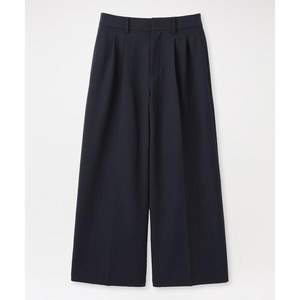 パンツ ウォッシャブルサッカー2タックパンツ レディース