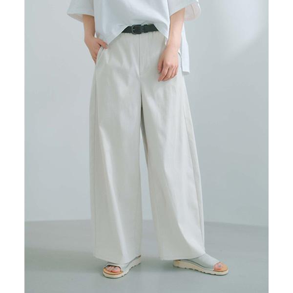 パンツ すっきりワイドストレートパンツ「プチ・プラスサイズあり」 レディース