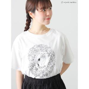 tシャツ 「miyuki matsuo×Samansa Mos2」プリントT レディース