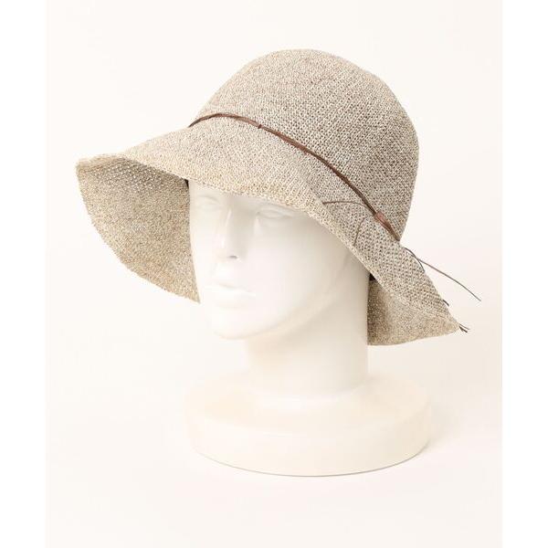 帽子 ハット ミックス細編み ハット／つば広ハット 紫外線対策 レディース