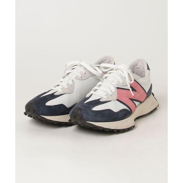 「New Balance」 ローカットスニーカー 26.5cm ホワイト×ピンク メンズ