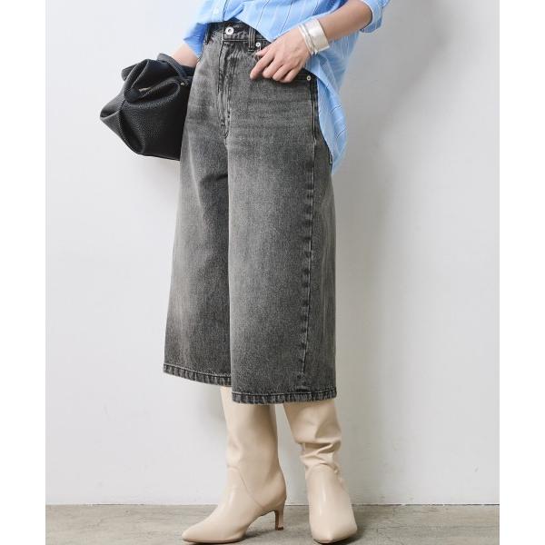 「CHIC STYLE」 デニムハーフパンツ 88 ブルー レディース