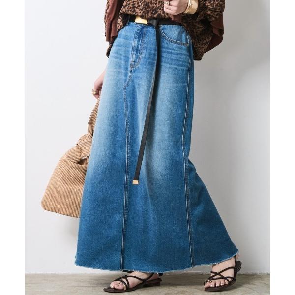 「CHIC STYLE」 デニムスカート M ブルー レディース